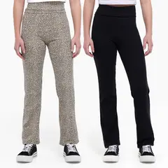 ELV - Leggings para Niña Pack de 2 unidades Cintura elásticada de Algodón