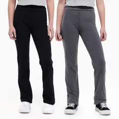 ELV - Leggings para Niña Pack de 2 unidades Cintura elásticada de Algodón