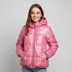 ELV - Chaqueta Con capucha Para Niña Acolchado