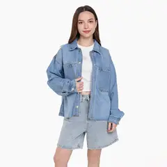 ELV - Chaqueta para Niña Con cuello de Algodón