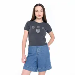 ELV - Camiseta para Niña Manga corta de Algodón