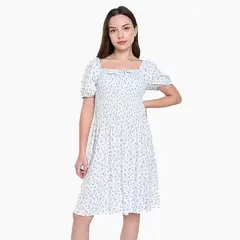 ELV - Vestido para Niña con Flores Manga corta