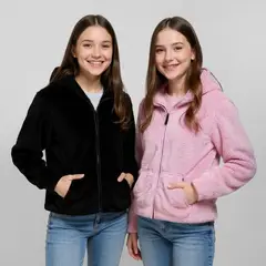 ELV - Sacos para Niña Pack de 2 unidades Efecto pelo Con capucha