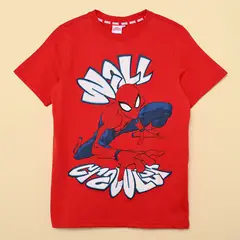 DISNEY - Camiseta para Niño con Estampado Manga corta de Algodón Spider-Man