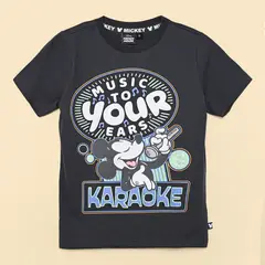 STD CHARACTERS - Camiseta para Niño con Estampado Mickey Manga corta de Algodón