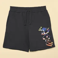 undefined - Bermuda para Niño Cintura elásticada de Algodón Sonic