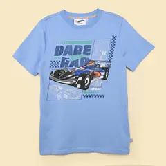 HOT WHEELS - Camiseta para Niño con Estampado Manga corta de Algodón