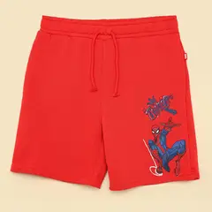 DISNEY - Bermuda para Niño Cintura elásticada de Algodón Spider-man