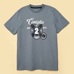 CONIGLIO - Camiseta para Niño Manga corta de Algodón