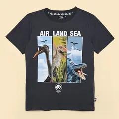 JURASSIC WORLD - Camiseta para Niño con Estampado Manga corta de Algodón