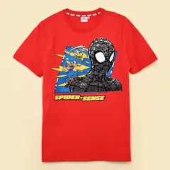 DISNEY - Camiseta para Niño Manga corta de Algodón Spider-man