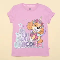 PAW PATROL - Camiseta para Niña Manga corta de Algodón