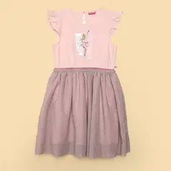 BARBIE - Vestido para Niña Manga corta de Algodón