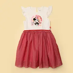 MINNIE - Vestido para Niña Manga corta de Algodón