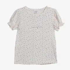 CONIGLIO - Camiseta Niña De Flores Manga corta Algodón