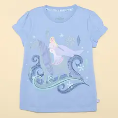 DISNEY - Camiseta para Niña Manga corta de Algodón Frozen