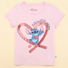 LILO & STITCH - Camiseta para Niña Manga corta de Algodón