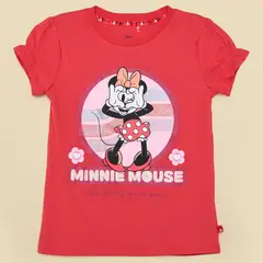 MINNIE - Camiseta para Niña Manga corta de Algodón