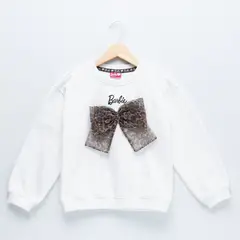 BARBIE - Saco para Niña con aplique de Algodón