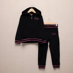 BARBIE - Set Saco con capucha + pantalón Jogger para Niña en Poliéster