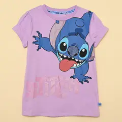 LILO & STITCH - Camiseta para Niña Manga corta de Algodón