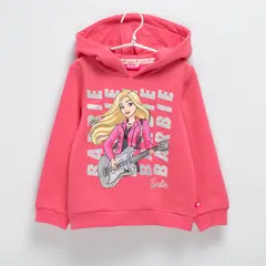 BARBIE - Saco para Niña con Estampado Con capucha de Algodón