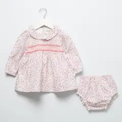CONIGLIO - Vestido Bebé niña 2 piezas de Flores Con accesorio Manga larga Algodón