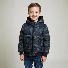 YAMP - Chaqueta Con capucha Para Niño Acolchado
