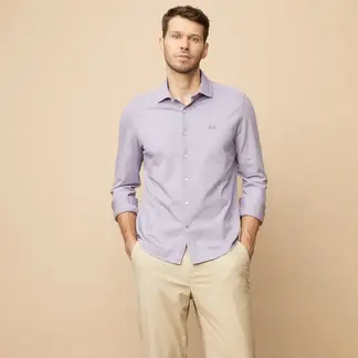 LA MARTINA - Camisa Hombre Manga larga Slim de Algodón