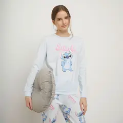 DISNEY - Pijama completa con pantalón para Mujer Manga larga de Algodón