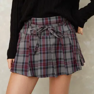 SYBILLA - Falda Mini Mujer Plisada
