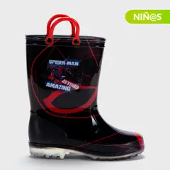 MARVEL - Botas de lluvia con luces L Rain K SP Spider-Man Niño Negro