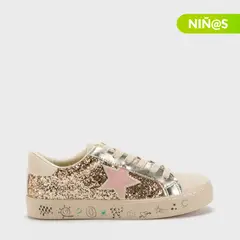 ELV - Tenis moda Sp Stary J Niña Golden Estrella