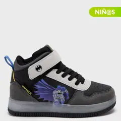 WARNER BROS - Tenis con luces L Tall I Bt Batman Warner Niño con Velcro color Negro
