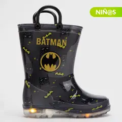 WARNER BROS - Botas de agua con luces L Rain I BT Batman Warner Niño Negras