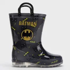 WARNER BROS - Botas de agua con luces L Rain I BT Batman Warner Niño Negras