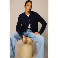 BASEMENT - Cardigan Mujer Tejido de Algodón