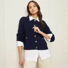 BASEMENT - Cardigan Mujer Tejido de Algodón