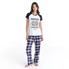 SYBILLA - Pijama completa con pantalón Mujer Largo Manga corta