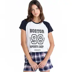 SYBILLA - Pijama completa con pantalón Mujer Largo Manga corta