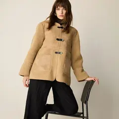 BASEMENT - Chaqueta Ovejera Mujer Oversize