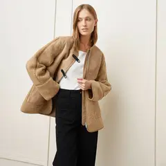 BASEMENT - Chaqueta Ovejera Mujer Oversize
