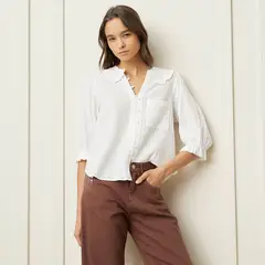 BASEMENT - Blusa Mujer Manga larga de Algodón
