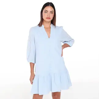 BASEMENT - Vestido Mujer Corto de Algodón