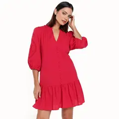 BASEMENT - Vestido Mujer Corto de Algodón