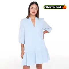 BASEMENT - Vestido Mujer Corto de Algodón