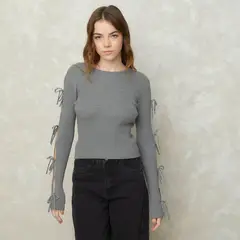 SYBILLA - Saco Mujer Anudado Slim