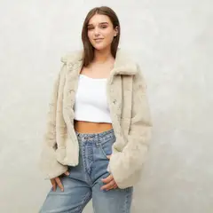 SYBILLA - Chaqueta Ovejera Mujer Oversize