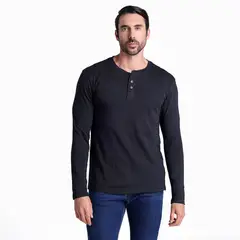 NEWPORT - Camiseta Hombre Manga larga de Algodón