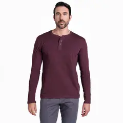 NEWPORT - Camiseta Hombre Manga larga de Algodón